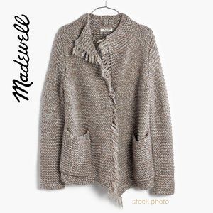 Madewell Cozy Fringed Wrap Cardigan Sweater